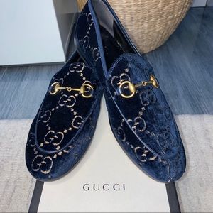 GUCCI Jordaan Velvet Loafer